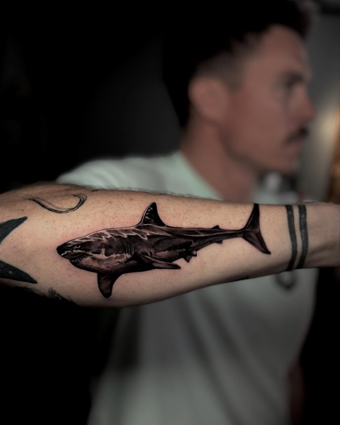 Realistic Shark Tattoo Tattoo Design