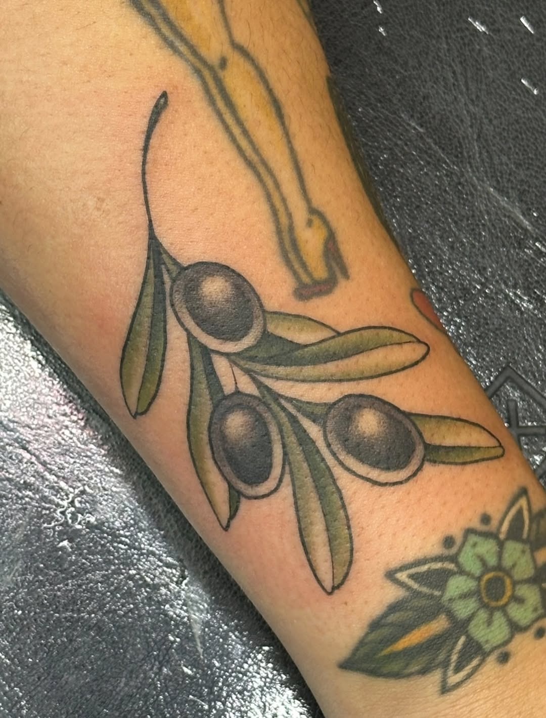 Elegant and symbolic olive branch tattoo design Tattoo Design