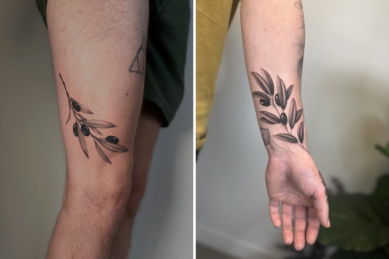 32+ Delicate Olive Branch Tattoo Ideas Worth Saving for Your Next Appointment Featured Lookbook Collage