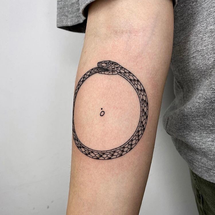 Minimalistic Ouroboros Tattoo Design Tattoo Design