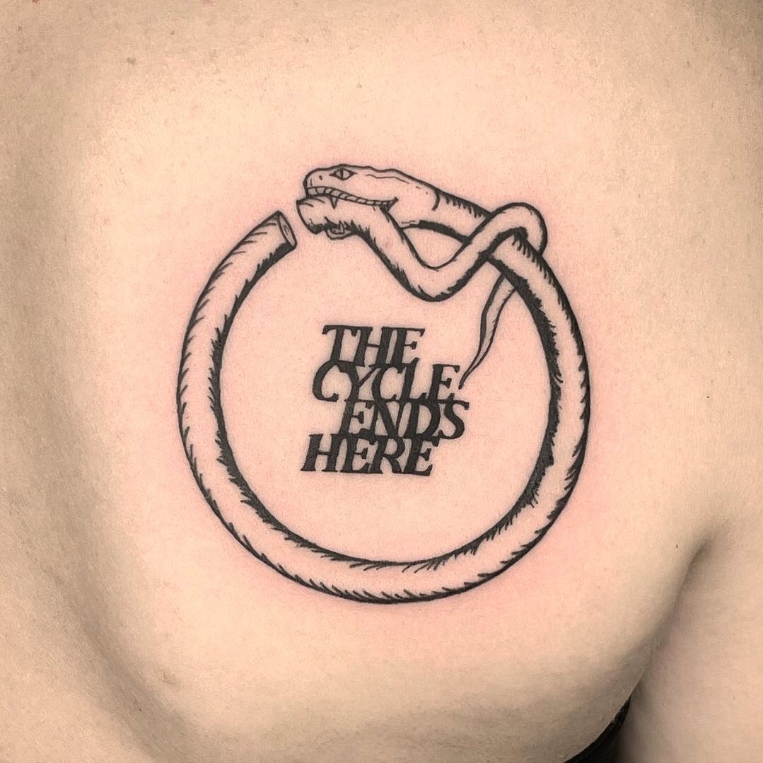 Symbolizing endings and new beginnings in life Tattoo Design