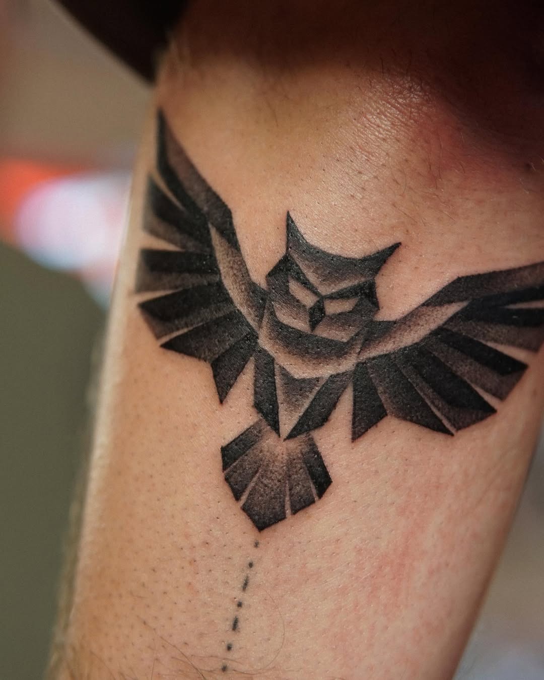 Bold and modern owl tattoo design element Tattoo Design