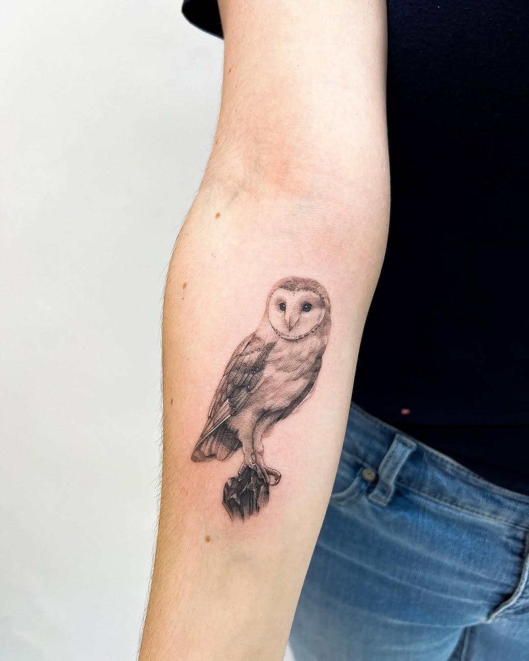 Elegant owl tattoo with detailed artistry Tattoo Design