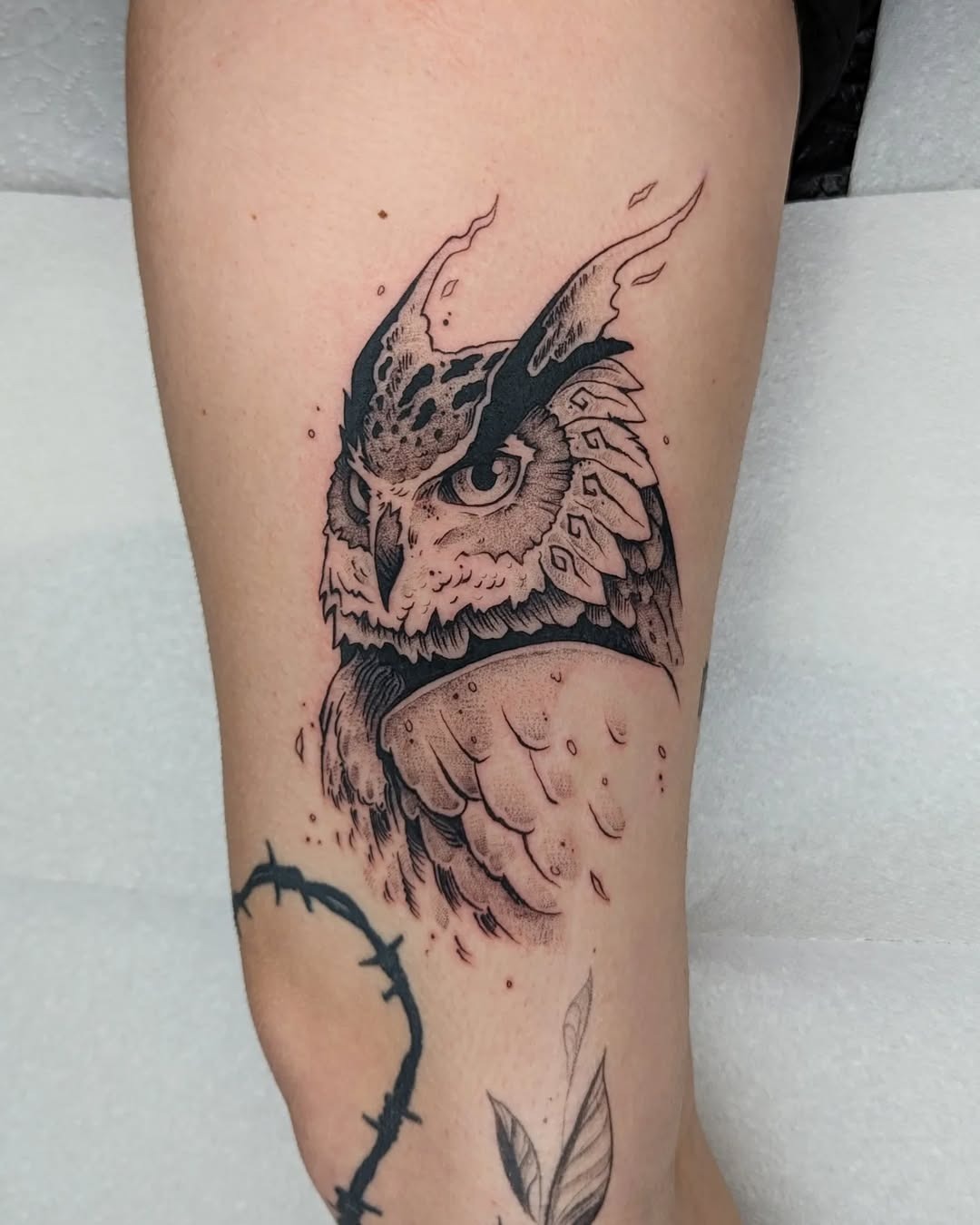 Stunning realistic owl tattoo design with attitude Tattoo Design