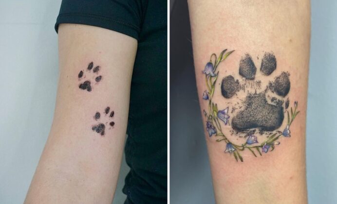 43+ Delicate Paw Print Tattoo Ideas With Clean Modern Artistry