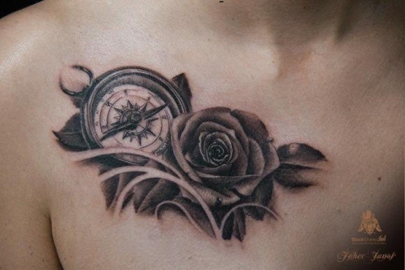 Compass rose Tattoo Design