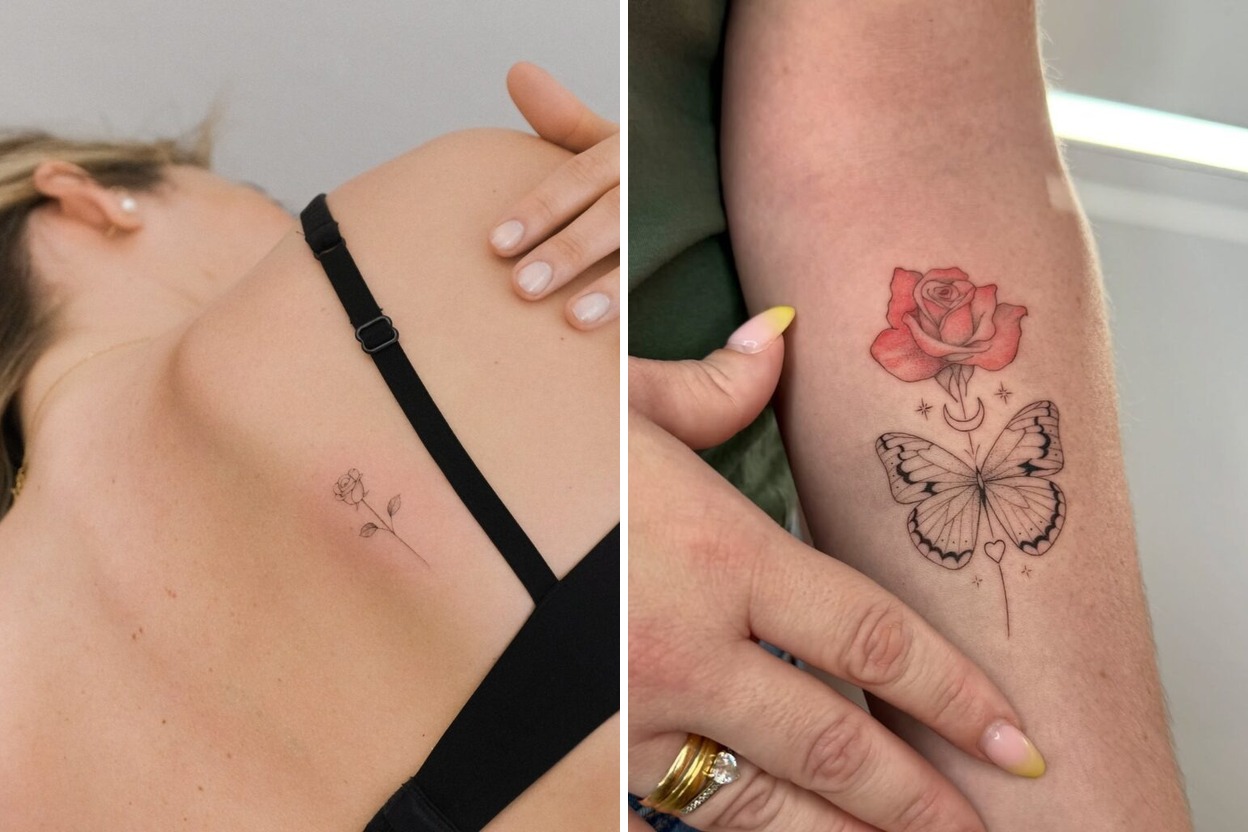 54+ Delicate Rose Tattoo Ideas for Women Who Love Classic Floral Ink Featured Lookbook Collage