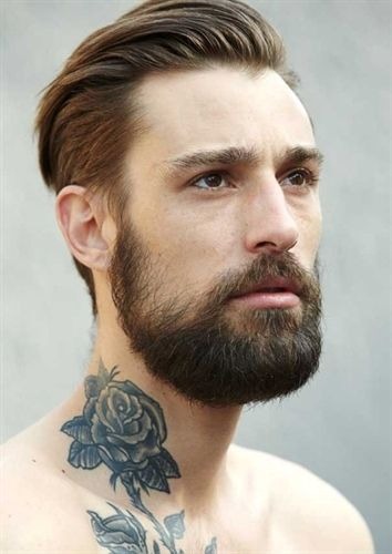 Long Stemmed Neck Rose Tattoo Design
