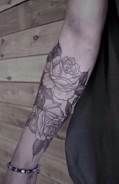 Pair of White Rose Tattoos Tattoo Design