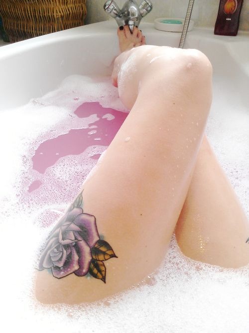 Sexy Brightly Colored Rose Tattoo On Girls Thigh Tattoo Design
