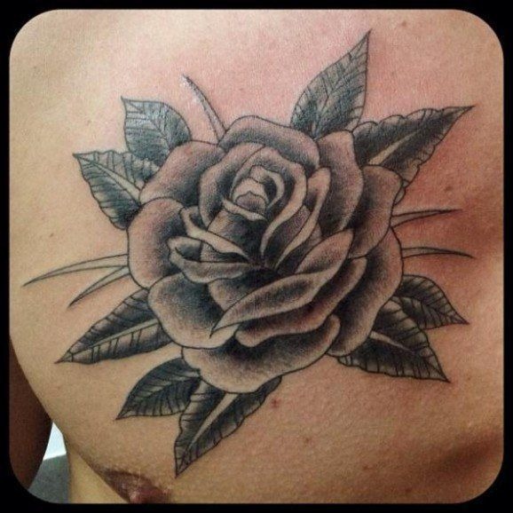 Simple Rose Tattoo For Guys Tattoo Design