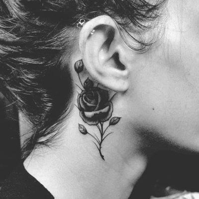 Small Rose in Bloom Tattoo Design