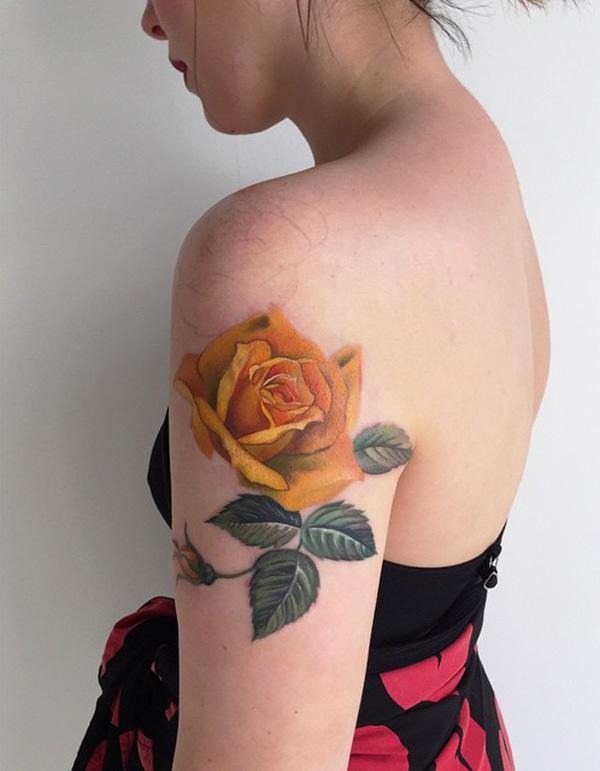 Yellow rose tattoo Tattoo Design