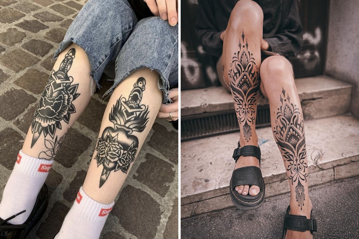 25+ Delicate Shin Tattoo Ideas That Turn Heads and Show Your Style Featured Lookbook Collage