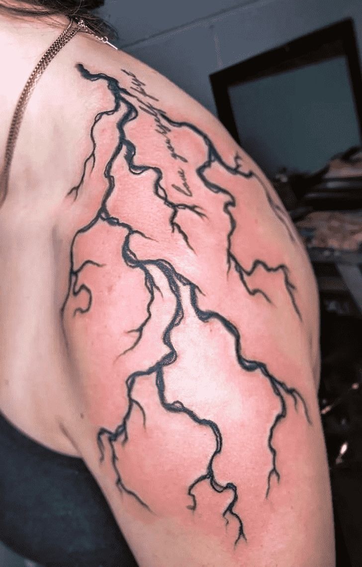 Lightning Vein Shoulder Tattoo Tattoo Design