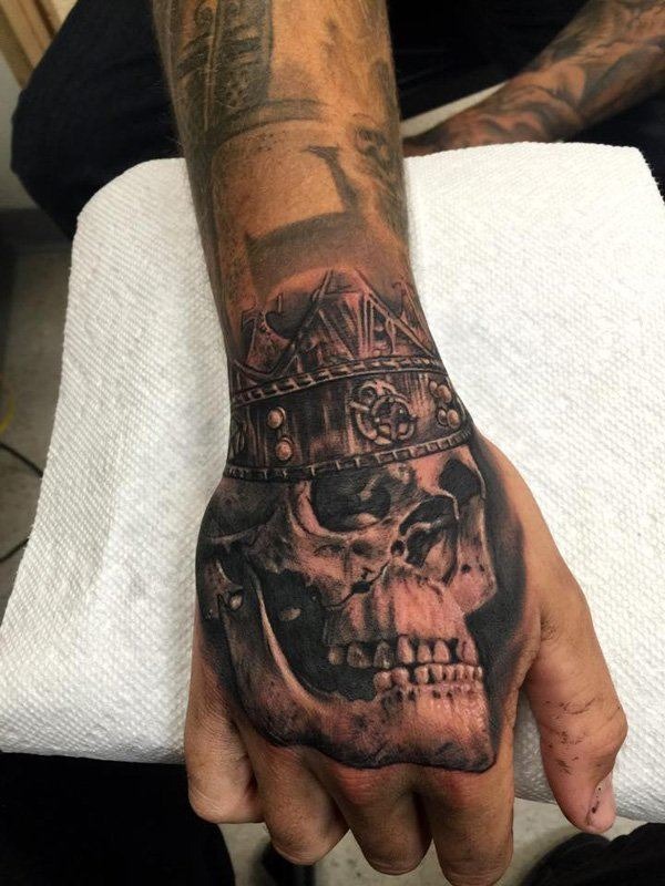 Skull designwrist tattoo Tattoo Design
