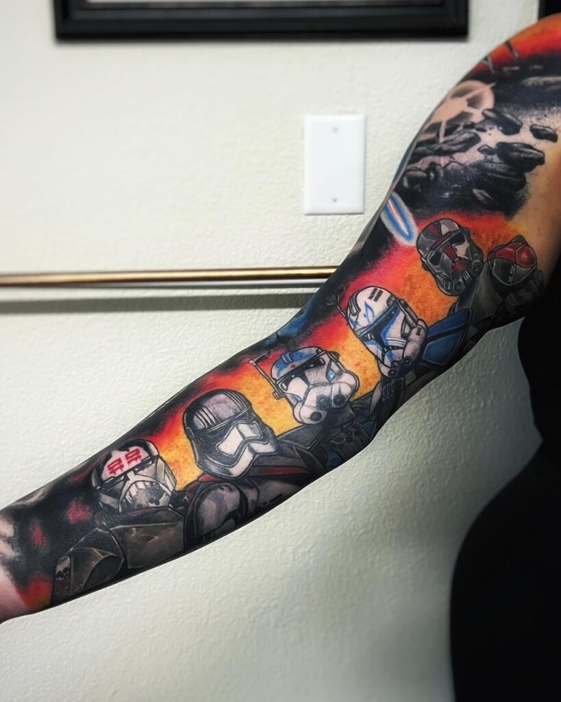 Ahsoka Tano’s Fierce Battle Tattoo Design