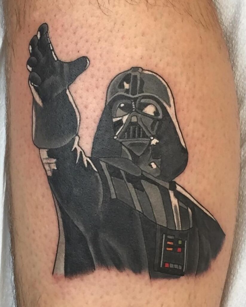 Classic Bossk Tattoo with Traditional Rose Tattoo Design