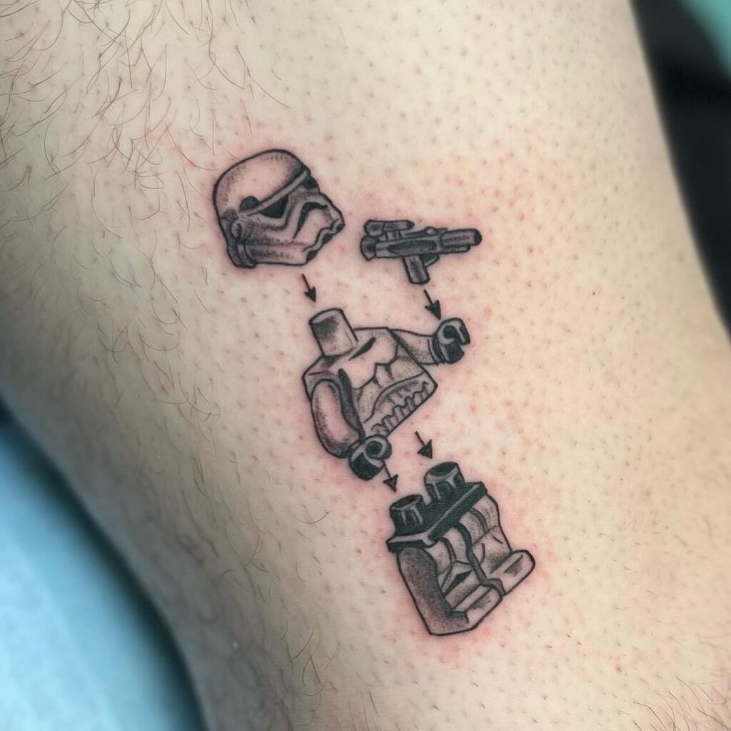Lightsaber and Cosmic Geometry Tattoo Tattoo Design