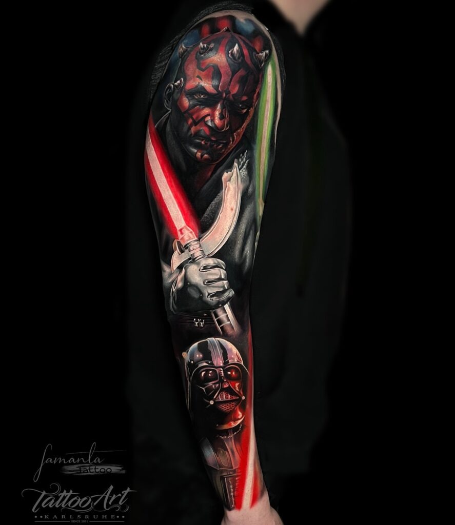 Master Yoda in Battle Stance Tattoo Tattoo Design