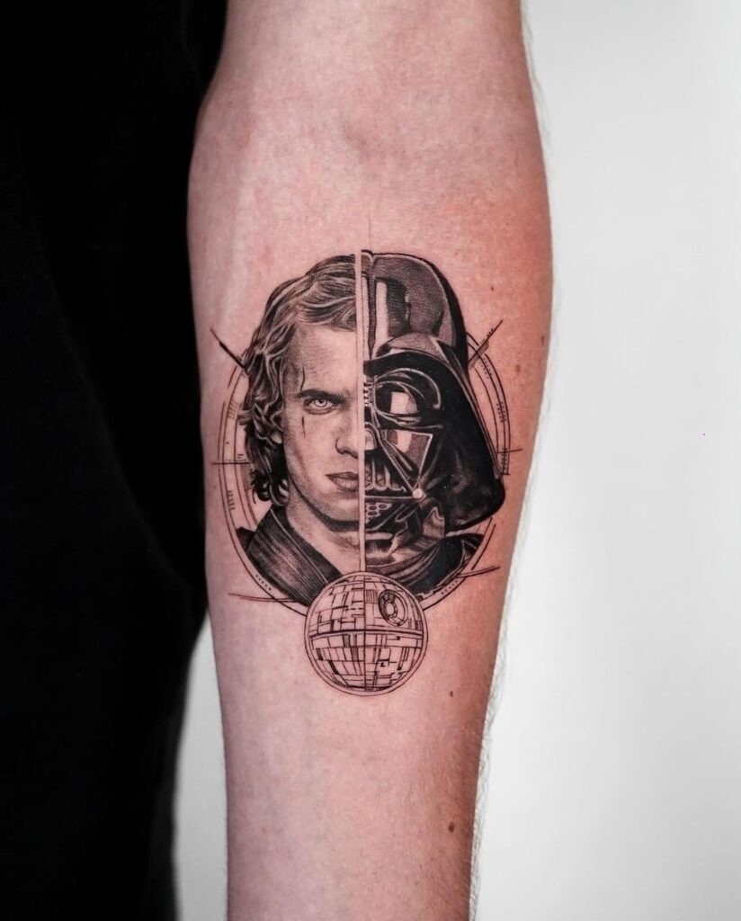 Middle-earth and Star Wars Fusion Tattoo Tattoo Design