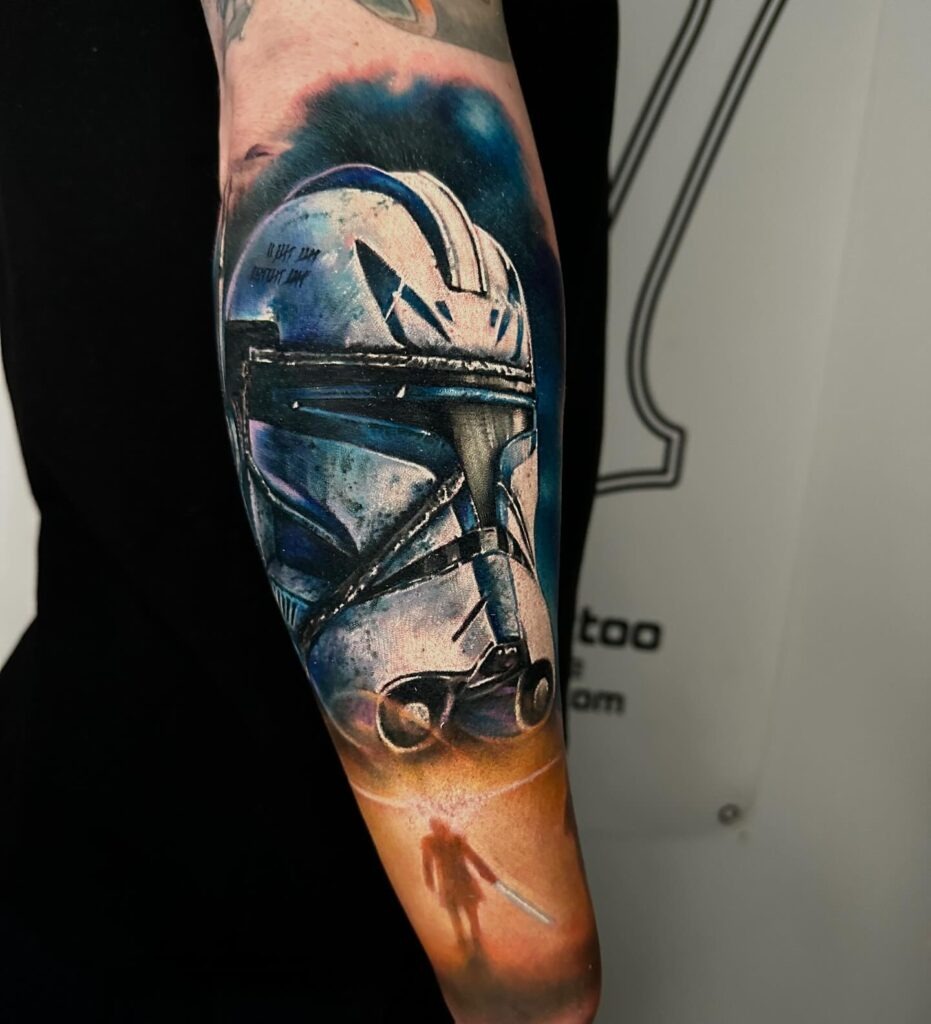 Rebel Alliance and Mandalorian Crest Fusion Tattoo Tattoo Design