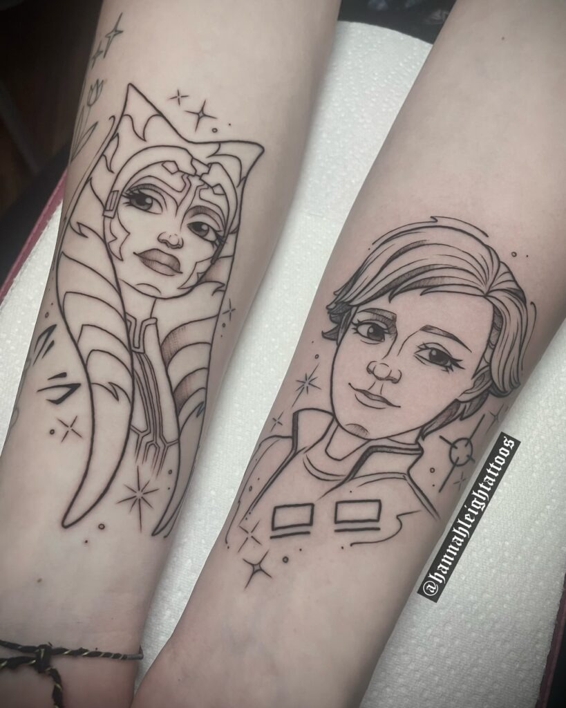 X-Wing and Celestial Harmony Tattoo Tattoo Design