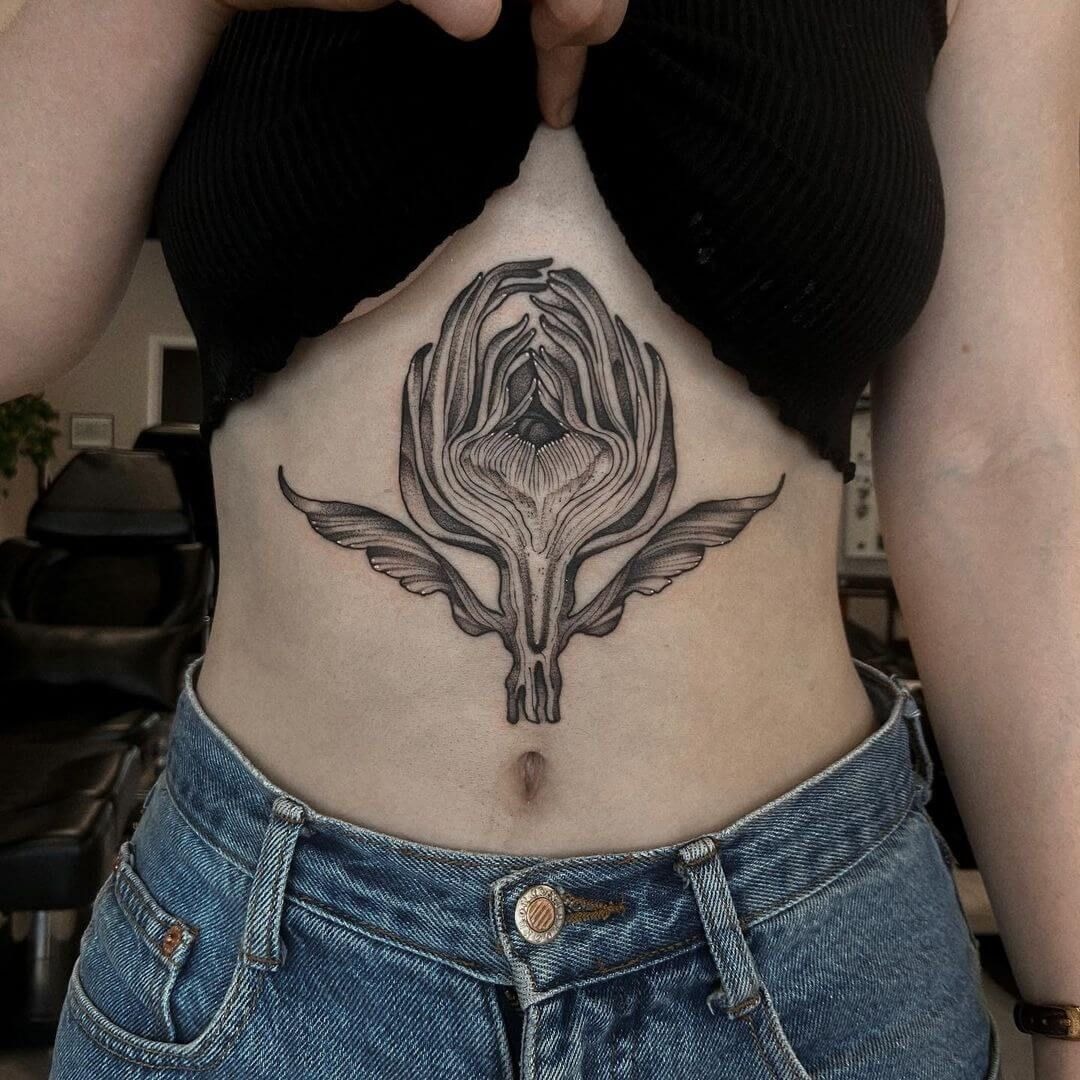 Abstract Floral Eye Center Tattoo Tattoo Design