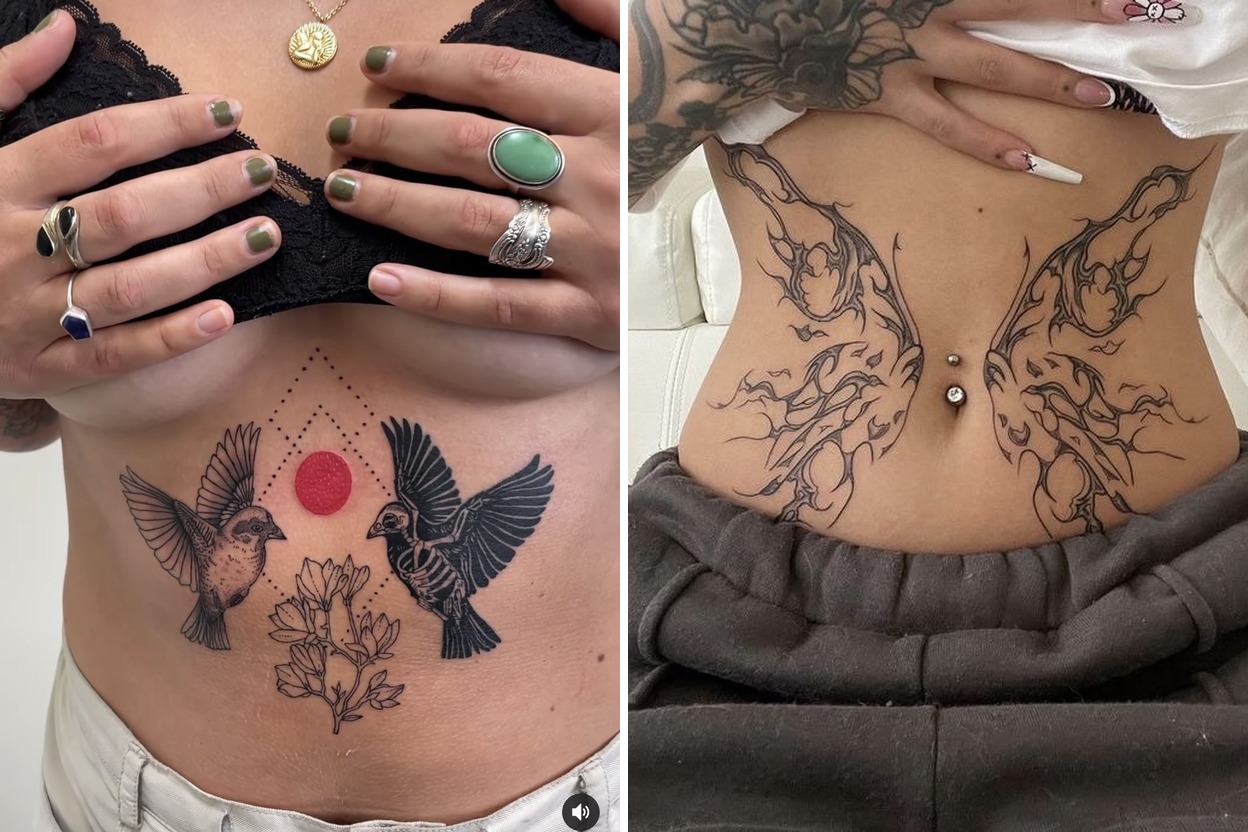 24+ Delicate Stomach Tattoo Ideas That Turn Your Midsection Into Art Featured Lookbook Collage
