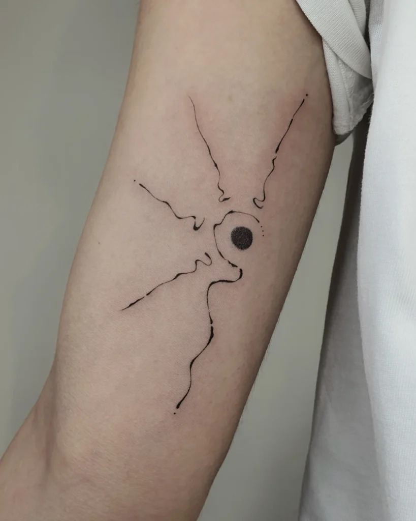 Abstract Solar Pulse Tattoo Tattoo Design