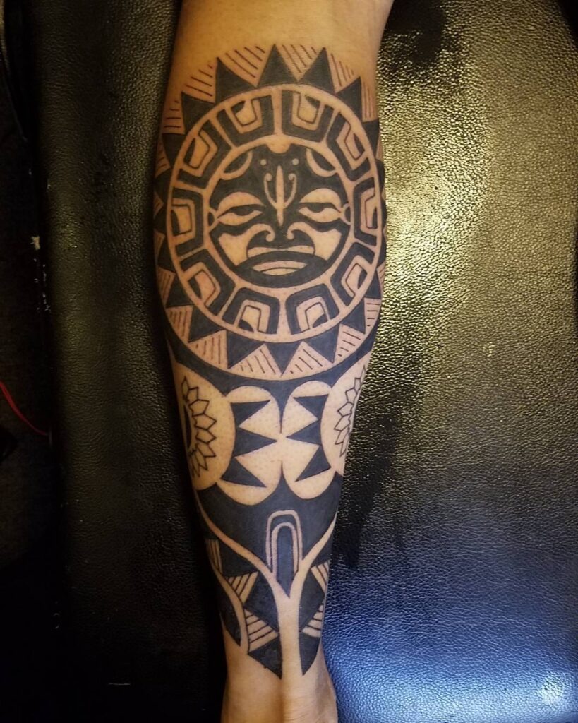 Hawaiian Tribal Sun Tattoo Tattoo Design