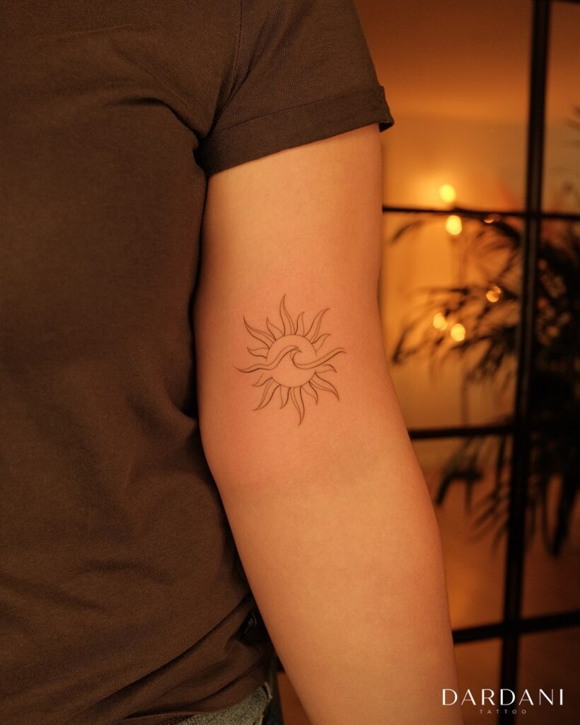 Sun and Wave Harmony Tattoo Tattoo Design