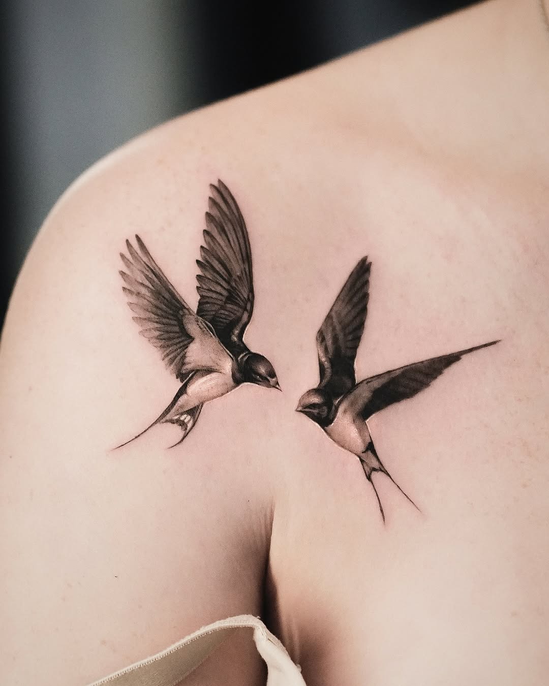 Beautiful swallow tattoos embody freedom and grace Tattoo Design