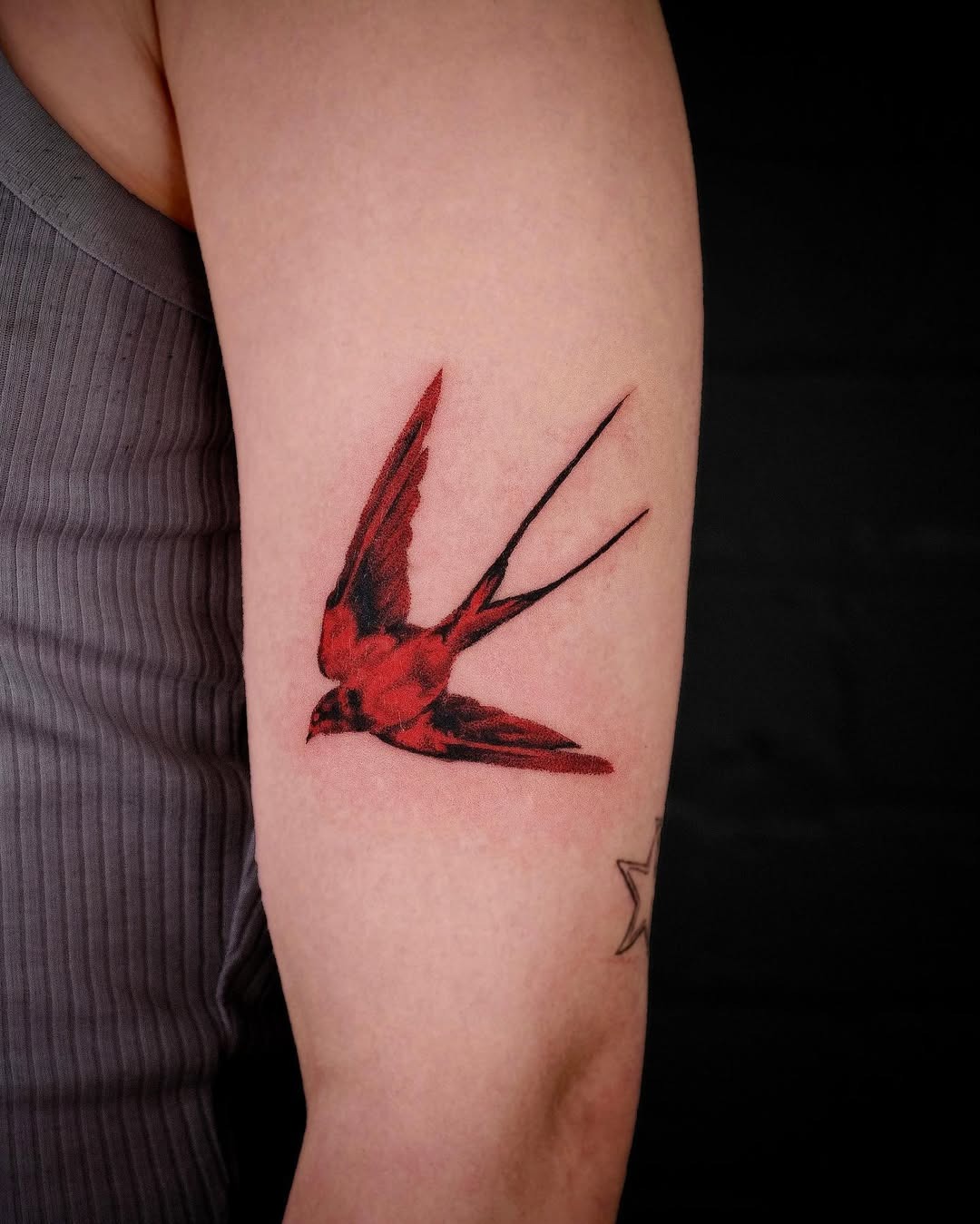 Elegant swallow tattoo symbolizing freedom and travel Tattoo Design