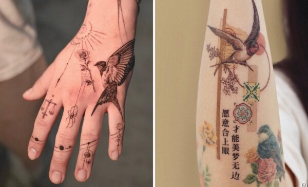 Delicate Swallow Tattoo Ideas For Subtle and Symbolic Placement