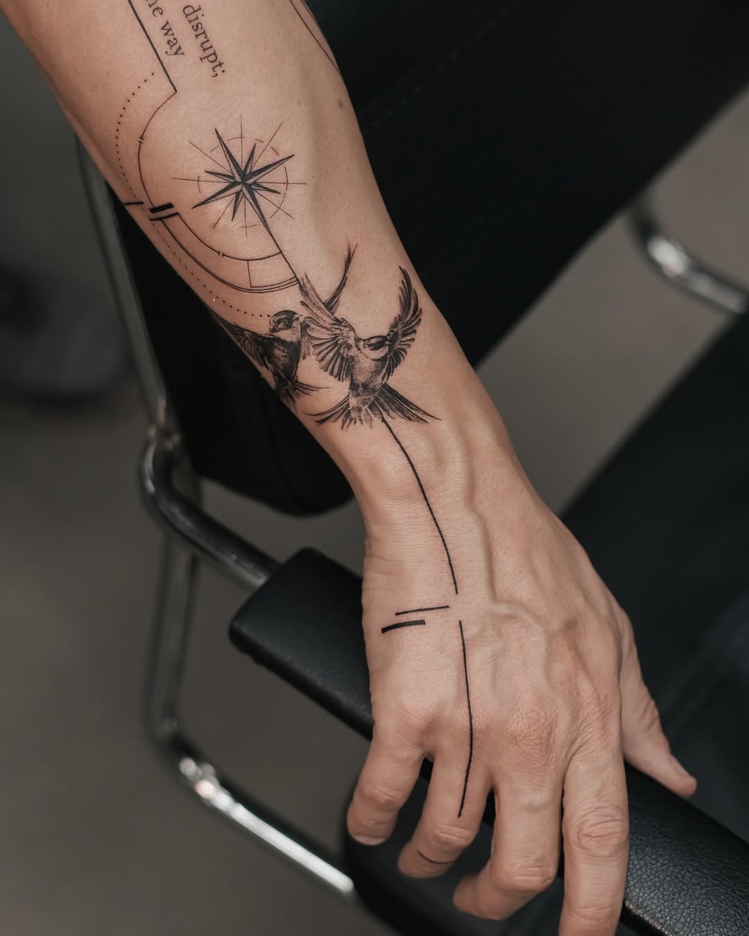 Swallows symbolize freedom and guidance in tattoos. Tattoo Design