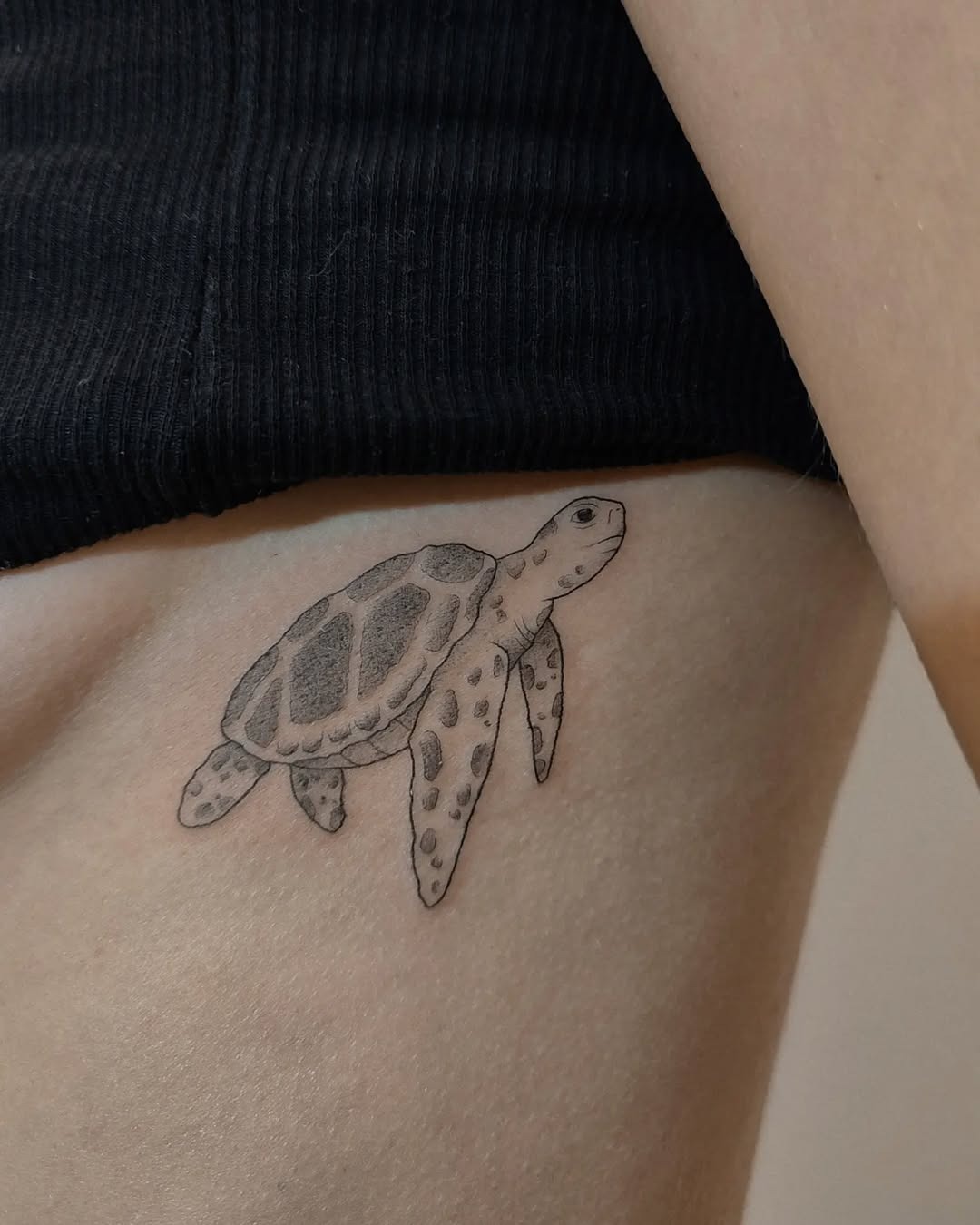 Elegant minimalist sea turtle tattoo design Tattoo Design