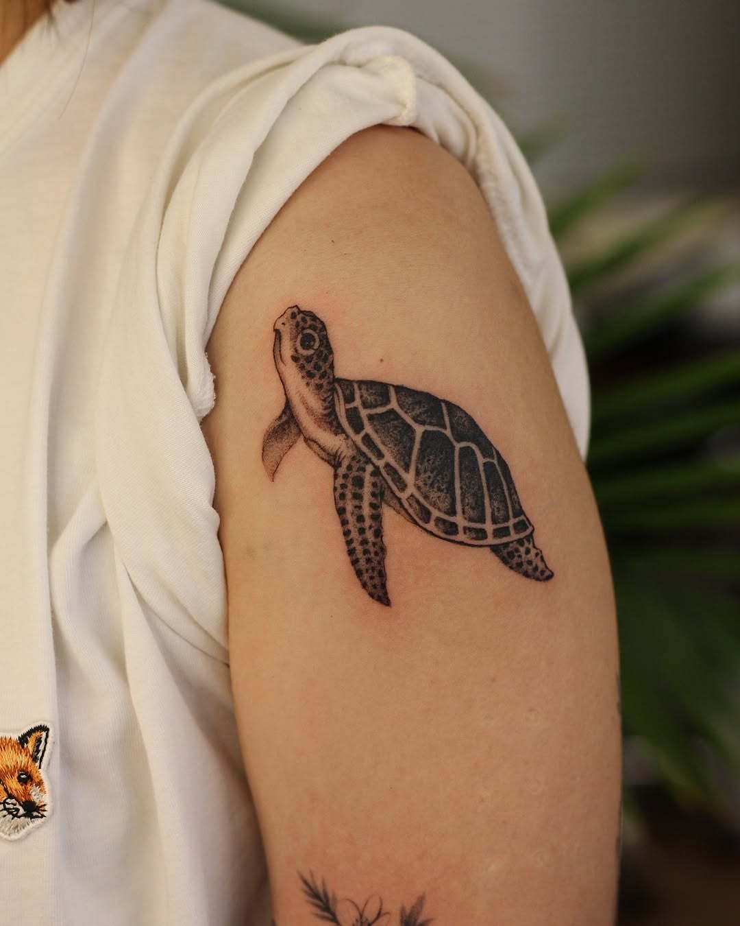 Stunning realistic sea turtle tattoo on arm Tattoo Design