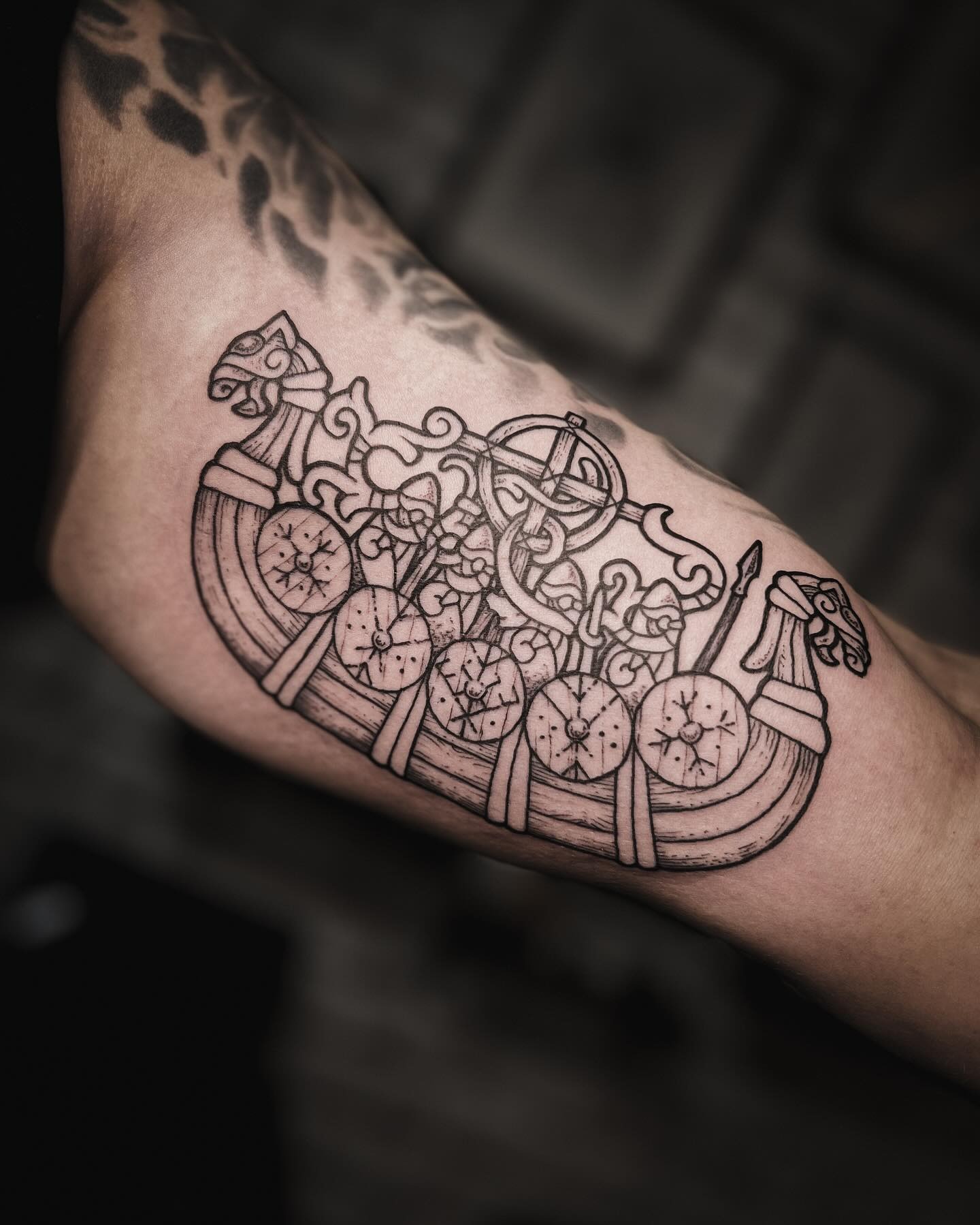 Realistic Viking Warrior Portrait Tattoo Tattoo Design