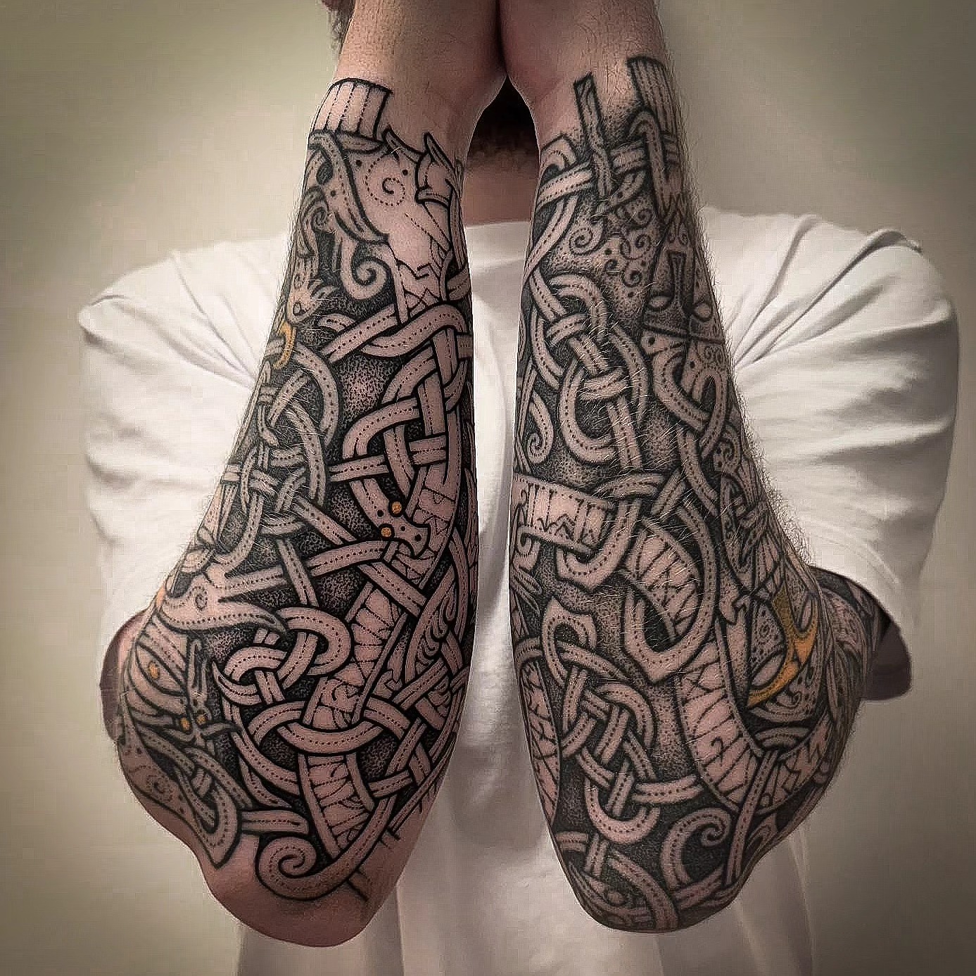 Viking Knotwork Forearm Sleeve Tattoo Tattoo Design
