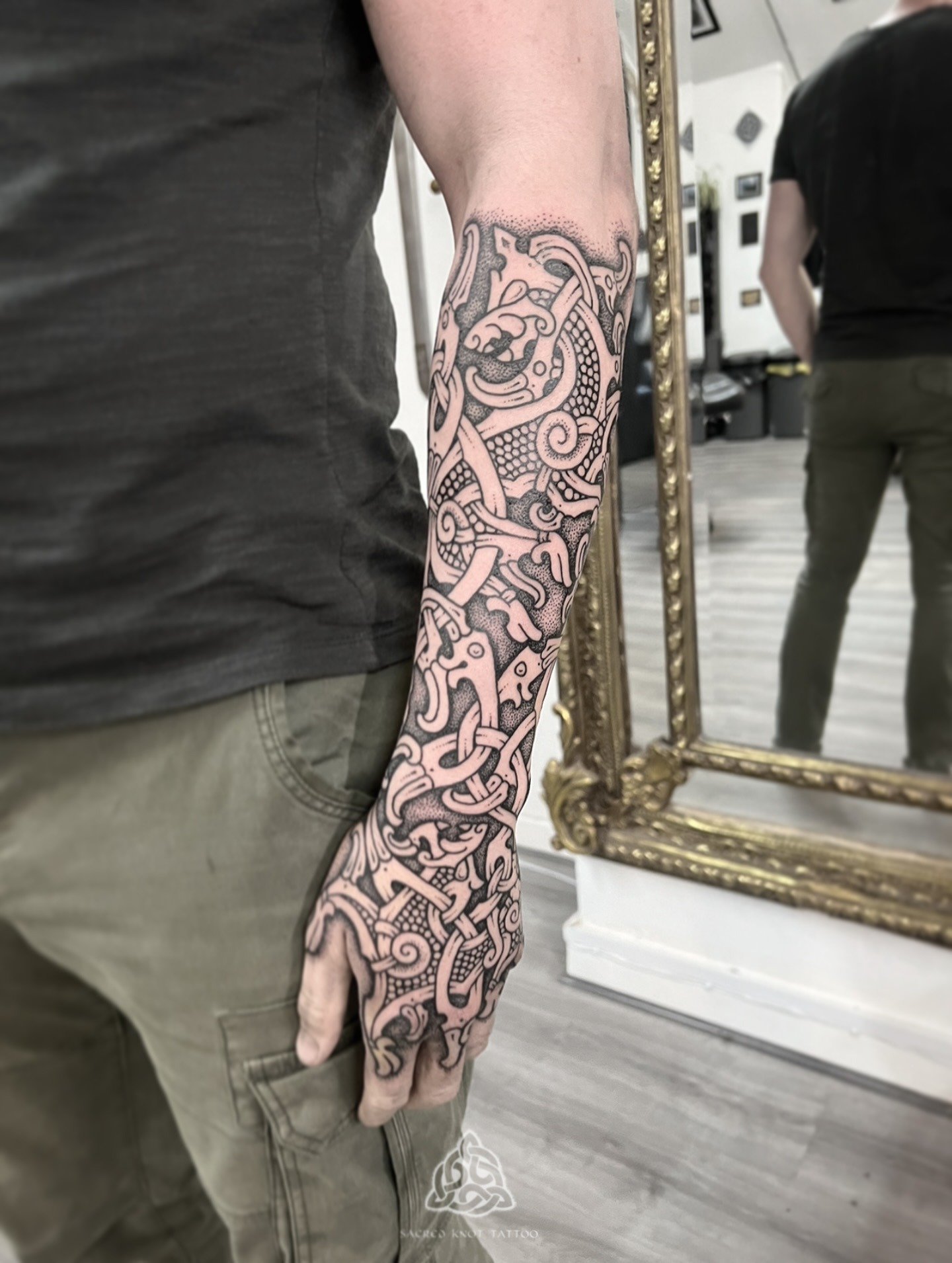 Viking Knotwork Sleeve Tattoo Tattoo Design