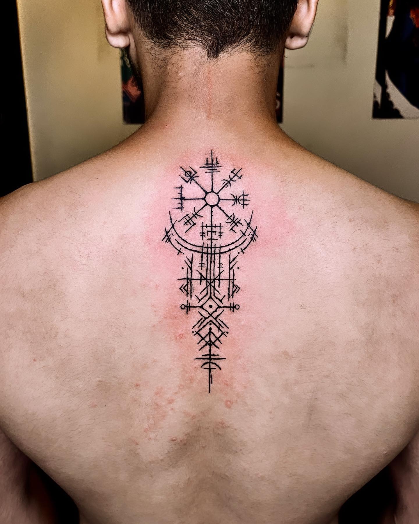 Viking Longship and Vegvisir Tattoo Tattoo Design