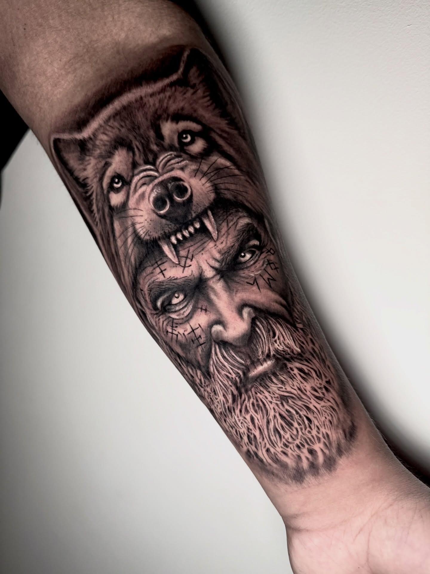 Wolf Headdress Viking Warrior Tattoo Tattoo Design