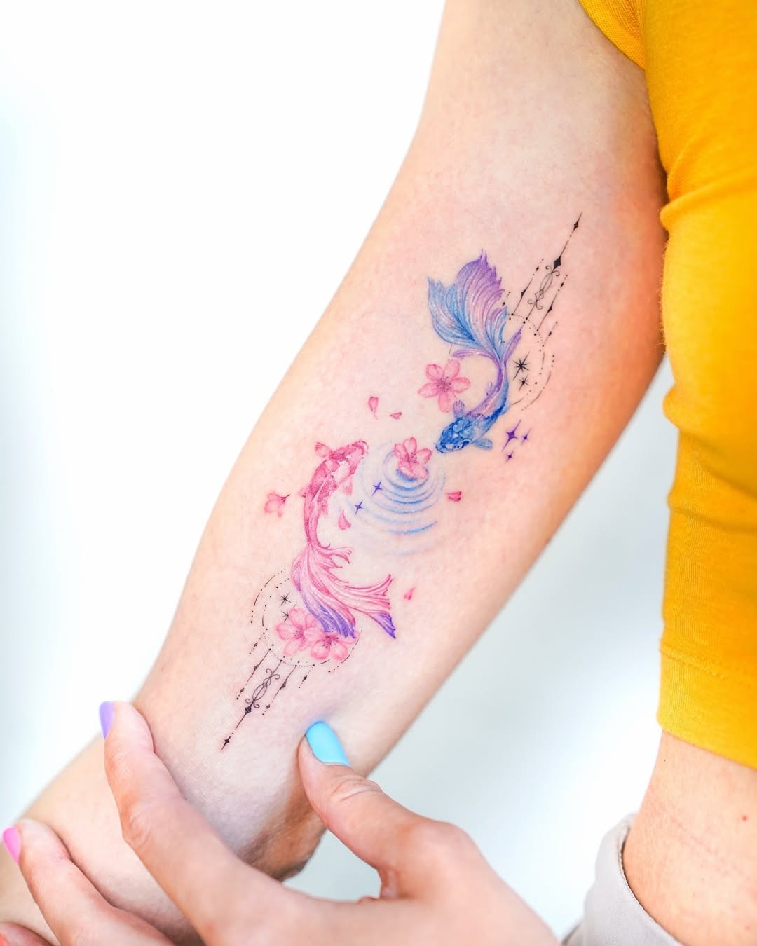 Delicate Watercolor Fish Tattoo Design Tattoo Design