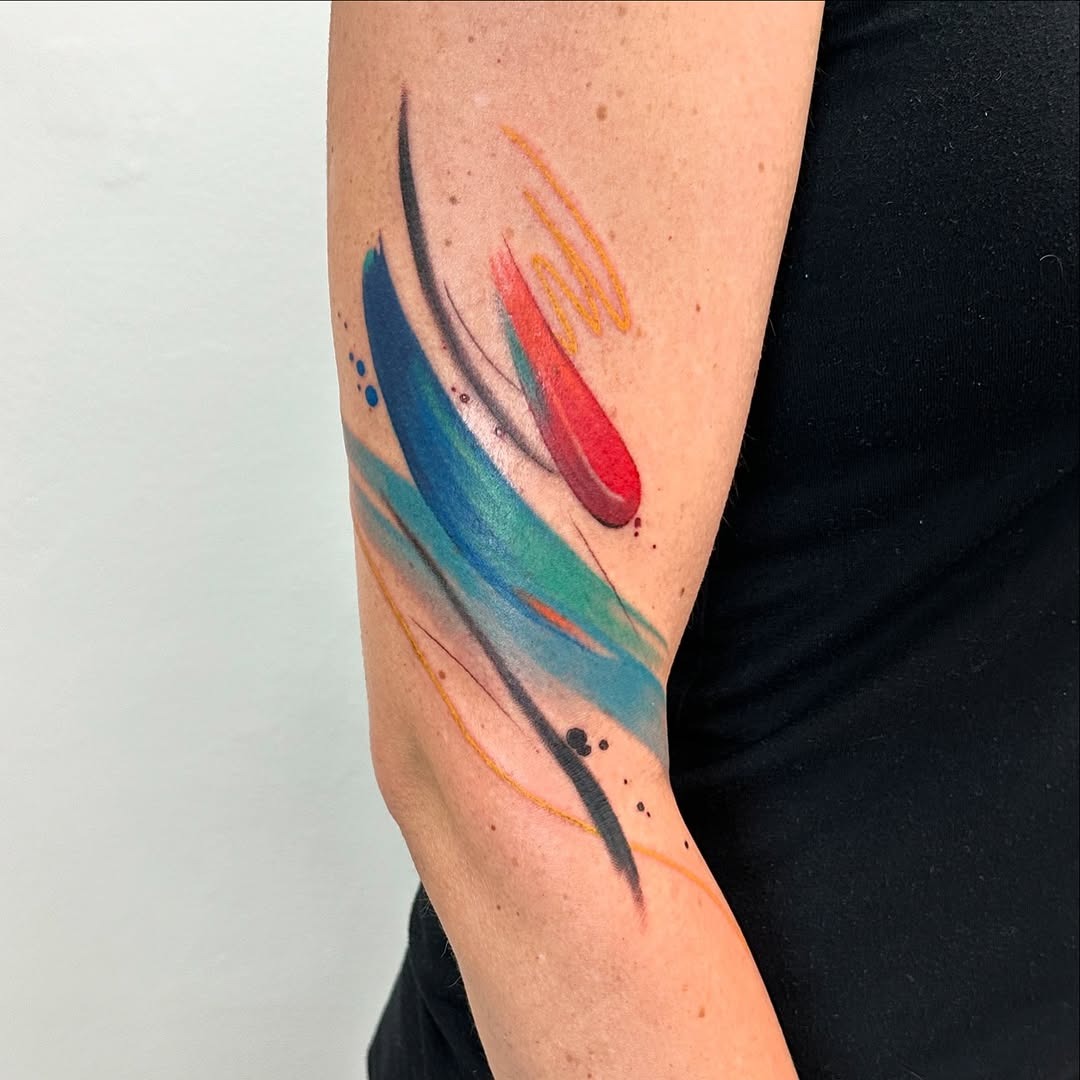 Vibrant abstract watercolor tattoo design Tattoo Design