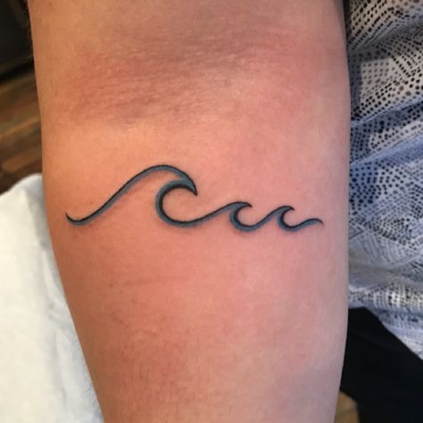 Bold Simple Wave Line Tattoo Tattoo Design