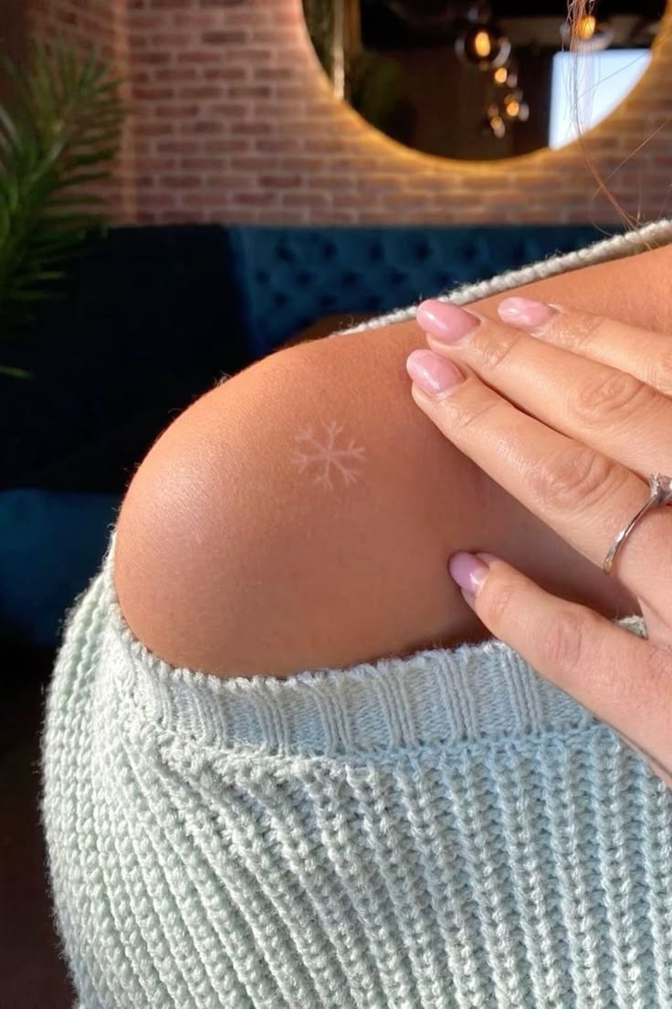 Snowflake Shoulder Detail Tattoo Design