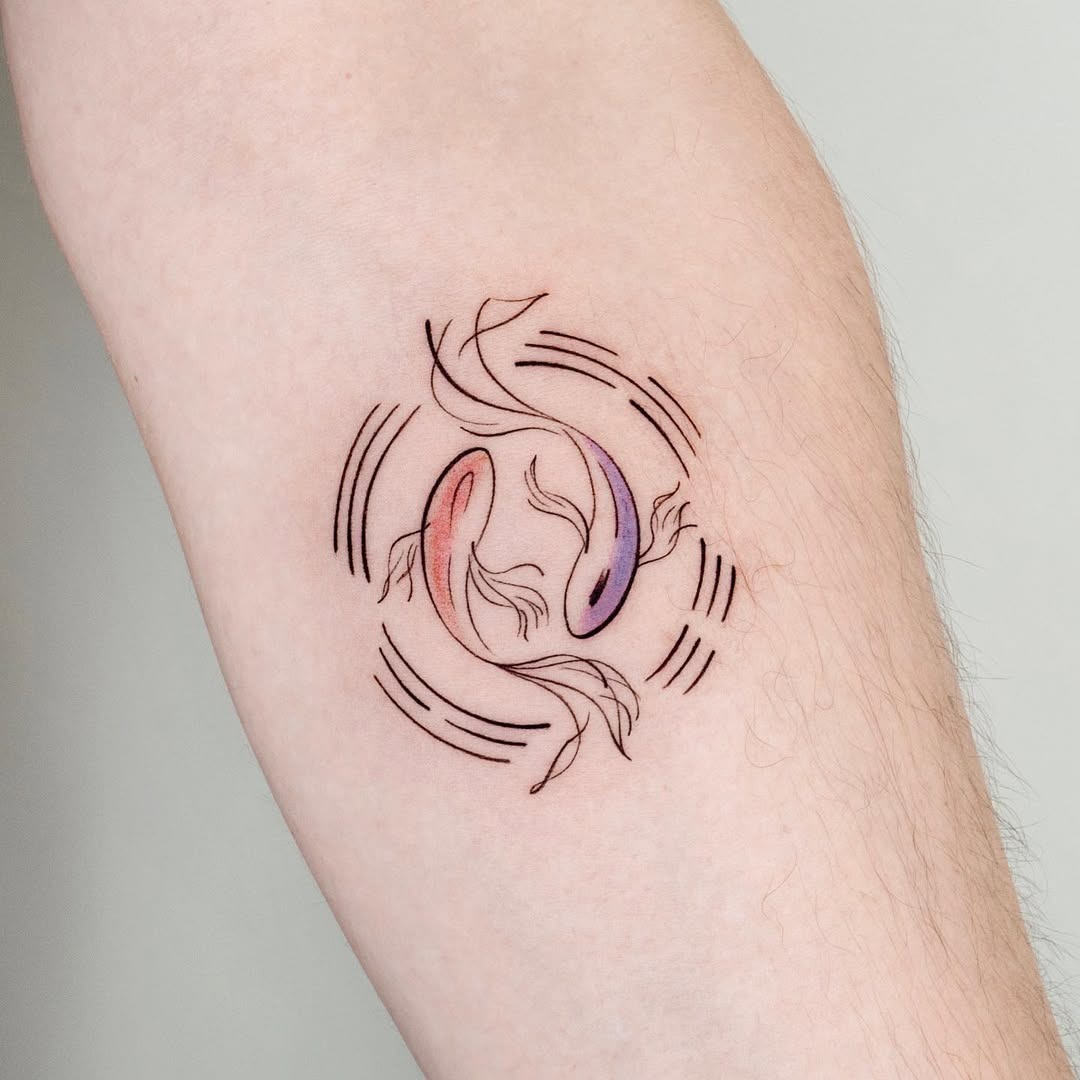 Artistic Koi Fish Yin Yang Tattoo Design Tattoo Design