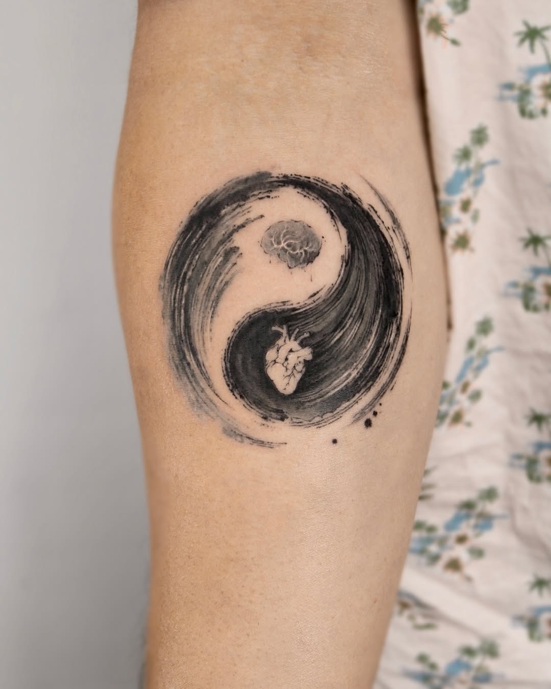 Symbolic harmony of heart and mind tattoo Tattoo Design