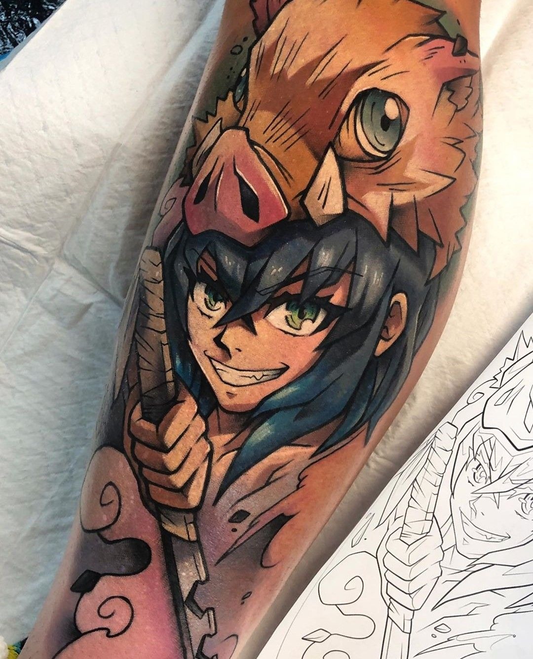 Rengoku Sword Panel Tattoo Tattoo Design